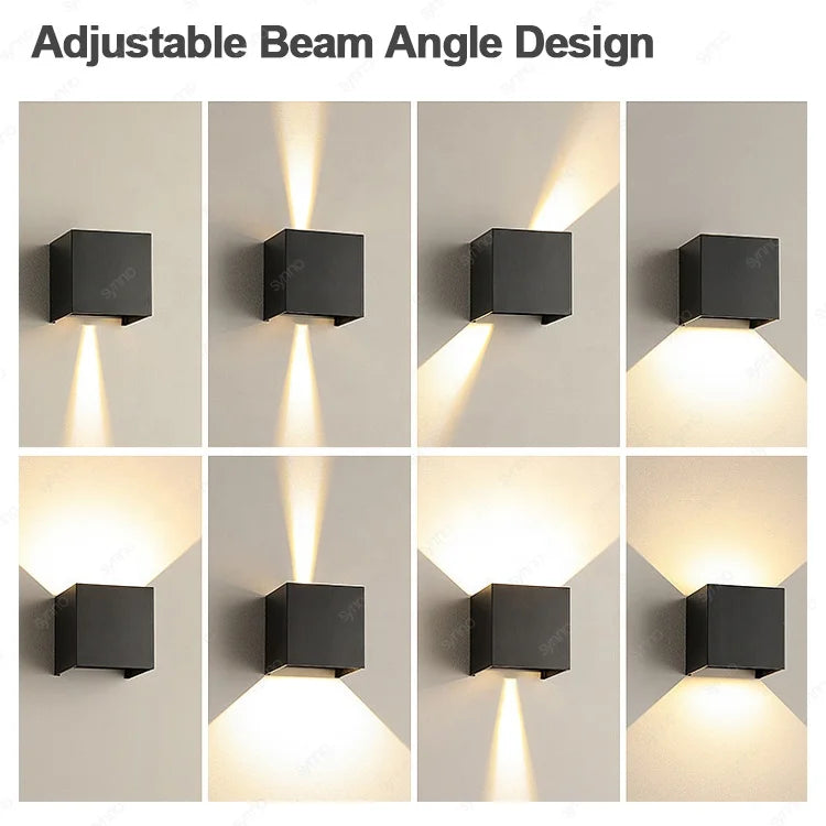 applique murale moderne noir led contemporaine 220v ip65 abs 6w 10w