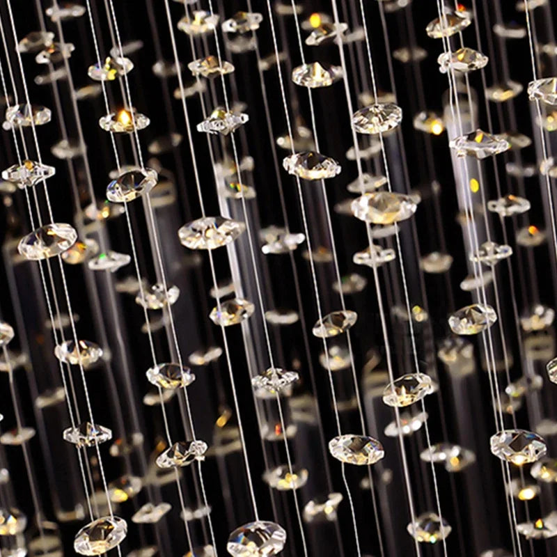 lustre moderne cristal transparent acier inoxydable flux lumineux haute certification