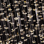 lustre moderne cristal transparent acier inoxydable flux lumineux haute certification