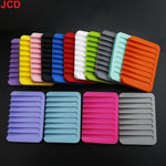 support savon silicone rose violet bleu vert orange gris moderne rayures horizontales