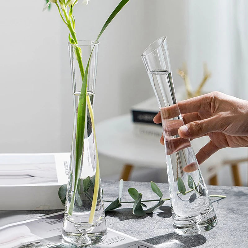 vase verre transparent moderne minimaliste décoration intérieure table chambre mariage