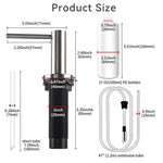 distributeur savon liquide argenté moderne bouteille 500ml tube extension 1m2 minimaliste