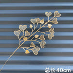 bouquet artificiel moderne feuilles coeurs or rouge décoration élégante intérieur extérieur noël mariage