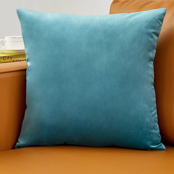 housses velours coussins decoratifs jaunes modernes salon chambre 45x45cm