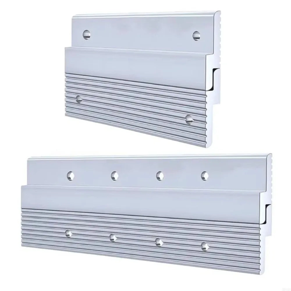 supports murals argentés modernes vis fixations quatre vis deux supports aluminium
