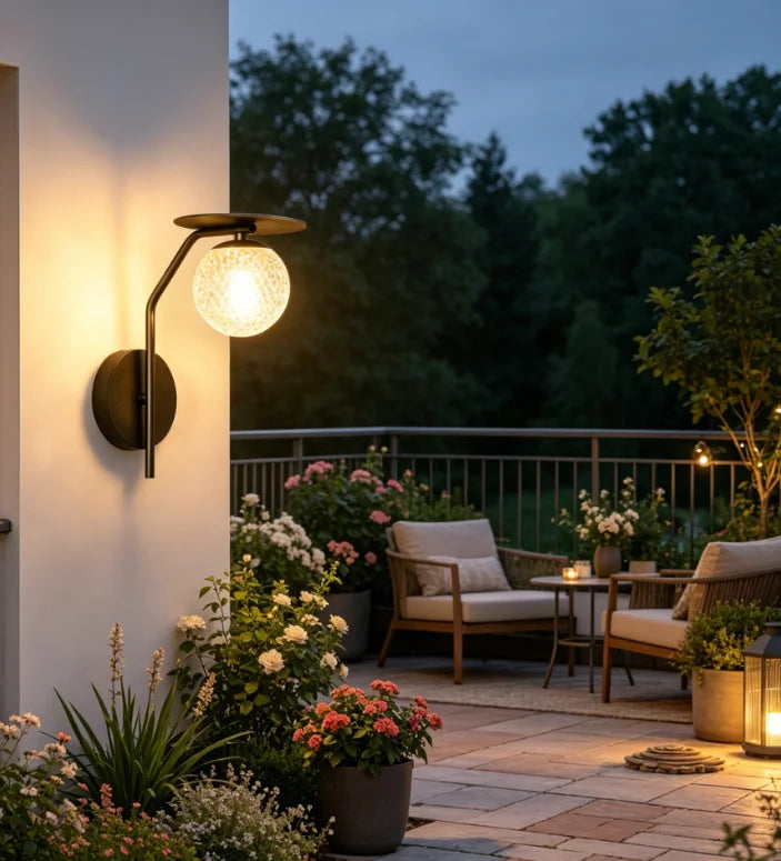 lampe murale led moderne noire ip65 acier inoxydable éclairage extérieur hydrofuge fixations