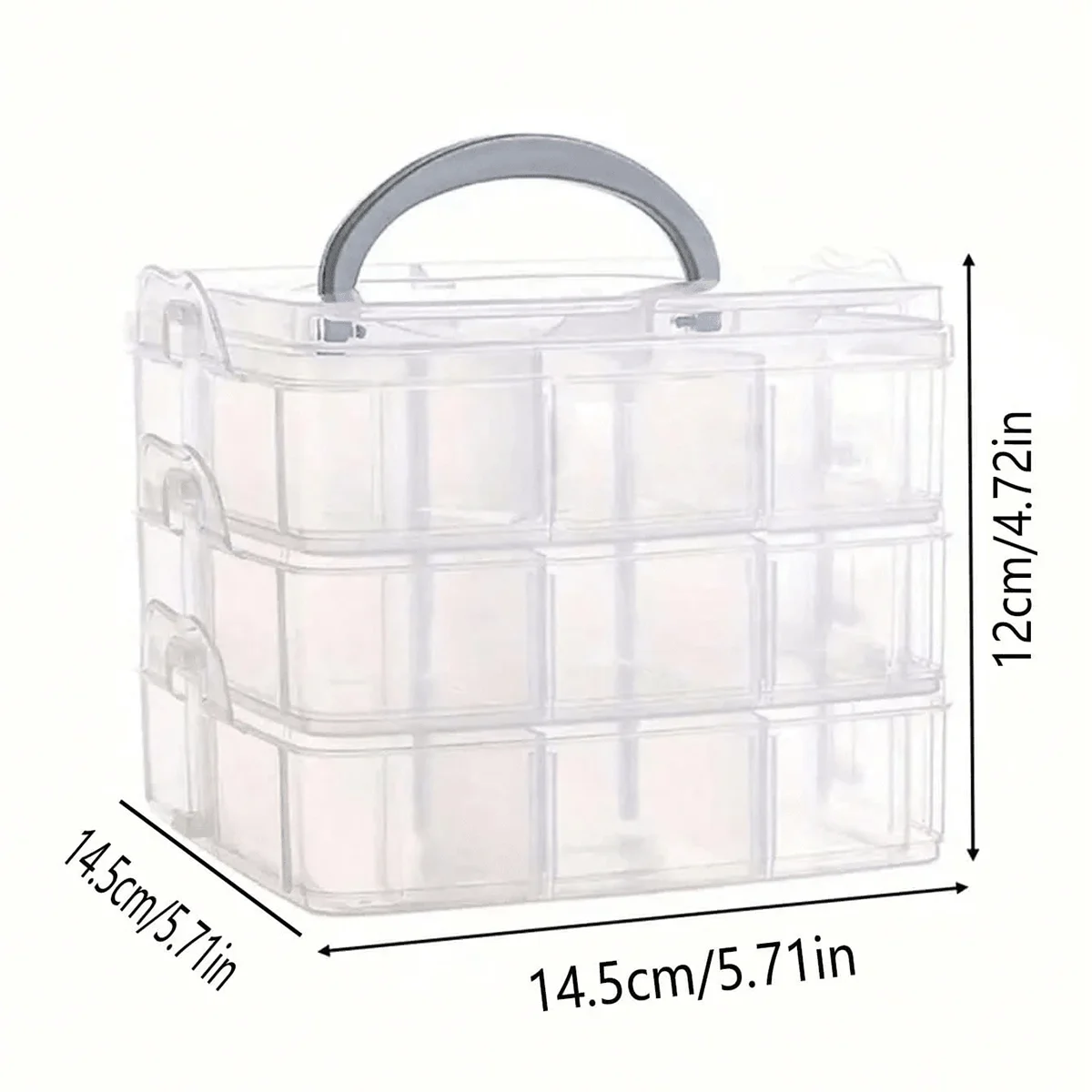 boîtes rangement transparentes compartimentées poignée réglables jouets accessoires bijoux modernes pratiques