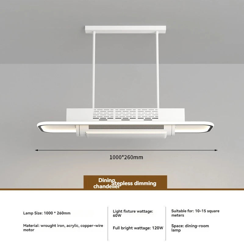 ventilateur moderne led noir blanc doré lumineux salon chambre étude entrée