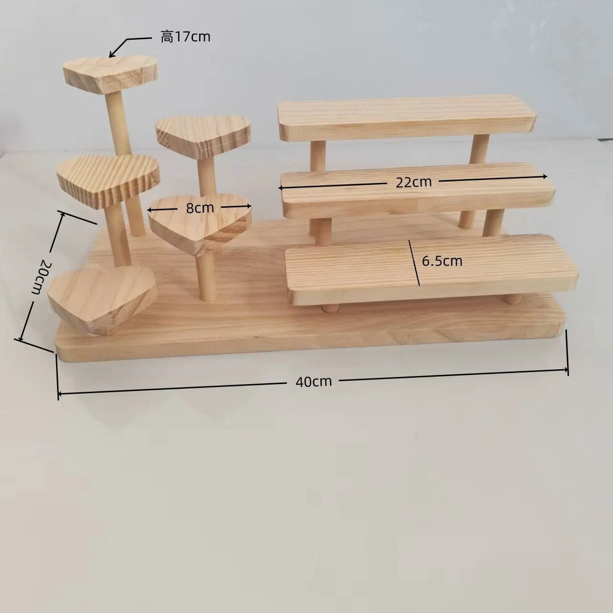 support bijoux bois clair moderne minimaliste lisse réutilisable articles divers exposants