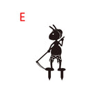 figurines insectes noires art minimaliste jardin décoratives extérieures sol đen giản dị cho