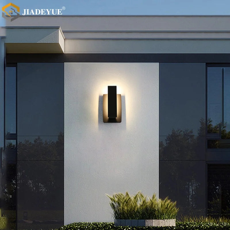 lampe murale extérieure led noir minimaliste moderne autonome hydrofuge 85 265v