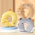 coussin voyage forme mousse mémoire forme animaux ours dinosaure poisson licorne boutons masque yeux