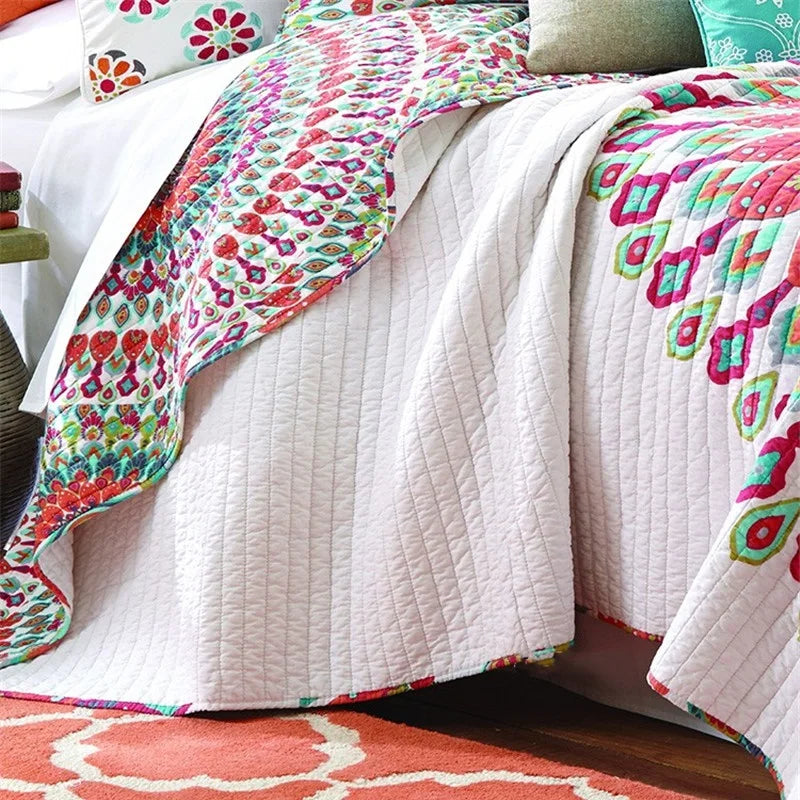 Détail du tissu coton lavé matelassé