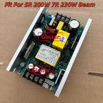 transformateurs alimentation projecteurs scène lampes faisceau mobiles circuits imprimés condensateurs bobines orangers grisés jaunes