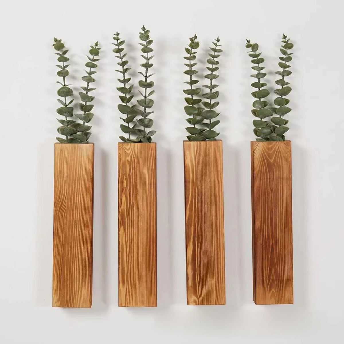 jardinière murale bois plantes vertes vase suspendu minimaliste support mural salon decoration