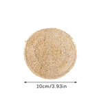serviettes table naturelles fibre bambou texture rugueuse couleur beige clair rustique dimensions 8cm 10cm