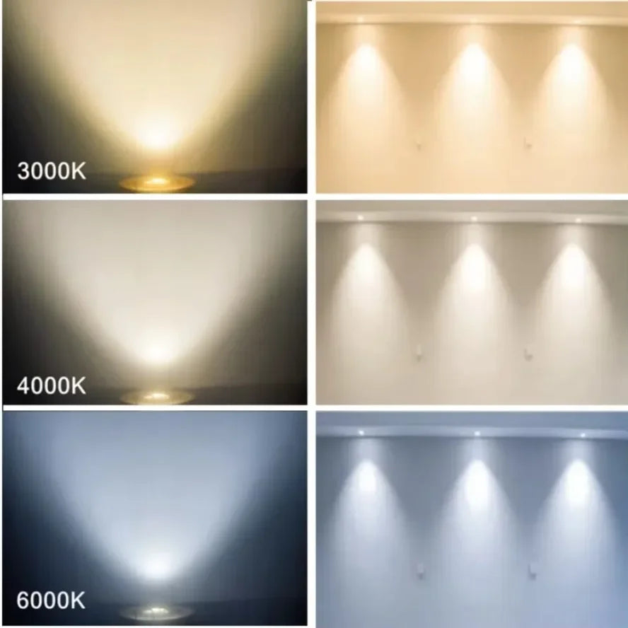 Spot LED Downlights 12V Blanc Noir Doré Argenté Clips Modernes Minimalistes Puces LED COB