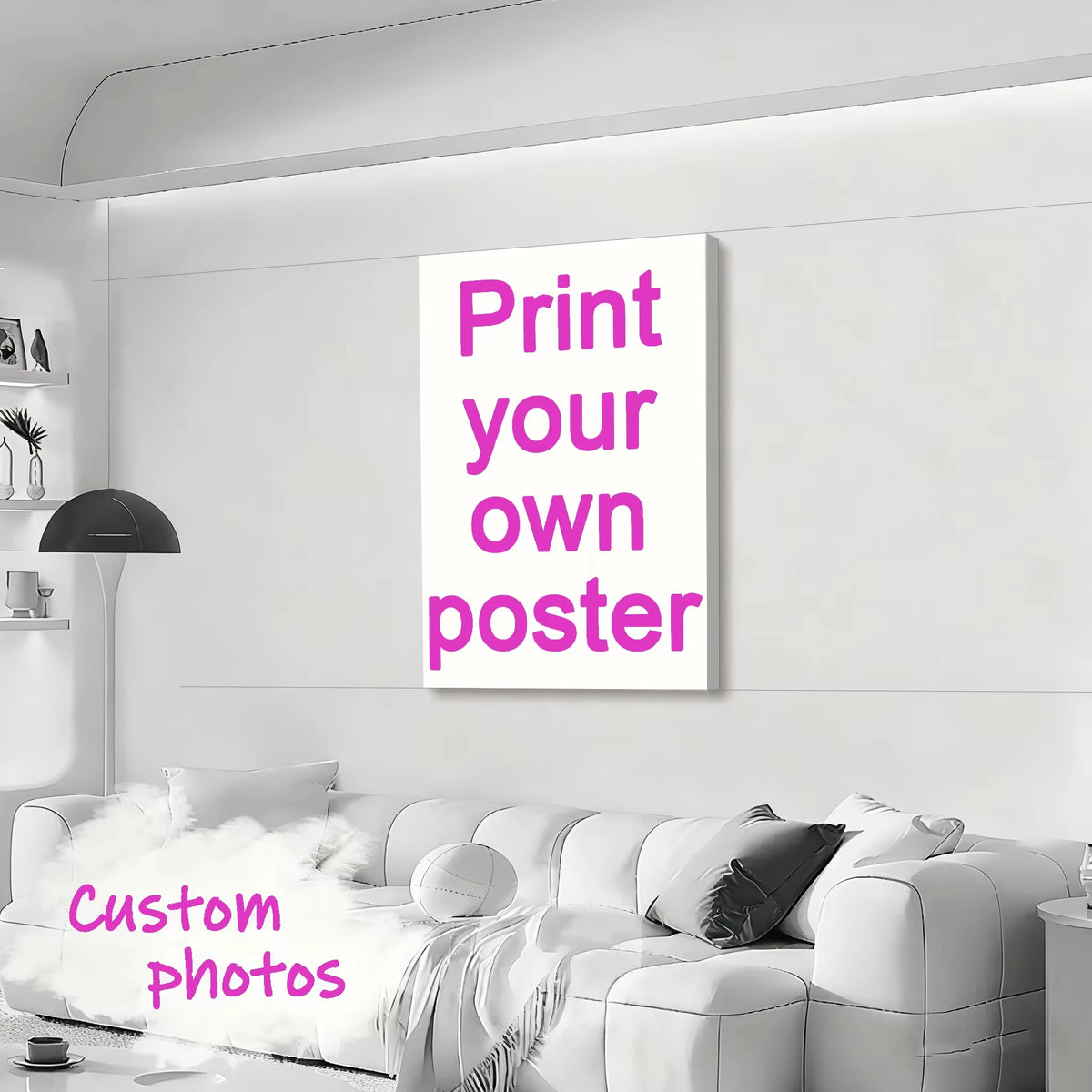 poster blanc moderne texte personnalisable mariage anniversaire animal compagnie 20x30cm 30x40cm 40x50cm 40x60cm 50x70cm