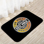 tapis moderne graphique logo mr zogs sex wax noir orange bleu rose vert