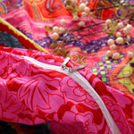 Parure de lit bohème couleur bourgogne