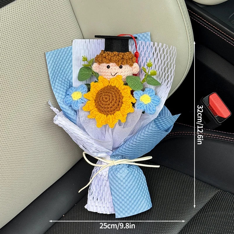 bouquet fleurs artificielles tournesols jaune orange blanc décoration mariage cadeau fête enseignants