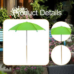 parasol extérieur moderne piquet bois protection solaire plantes couleurs vert orange bleu rouge