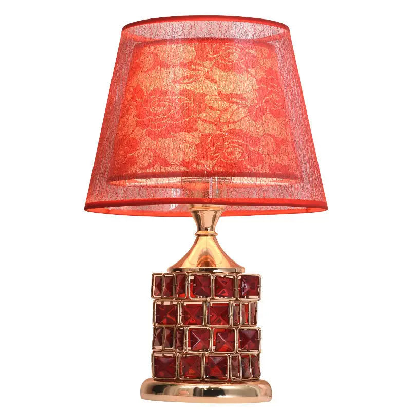 lampe table or motif géométrique transparent élégant moderne interrupteur boutonclairflux