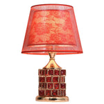 lampe table or motif géométrique transparent élégant moderne interrupteur boutonclairflux