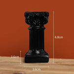 décoration intérieure colonne classique sculptée or noir blanche ange statuaire