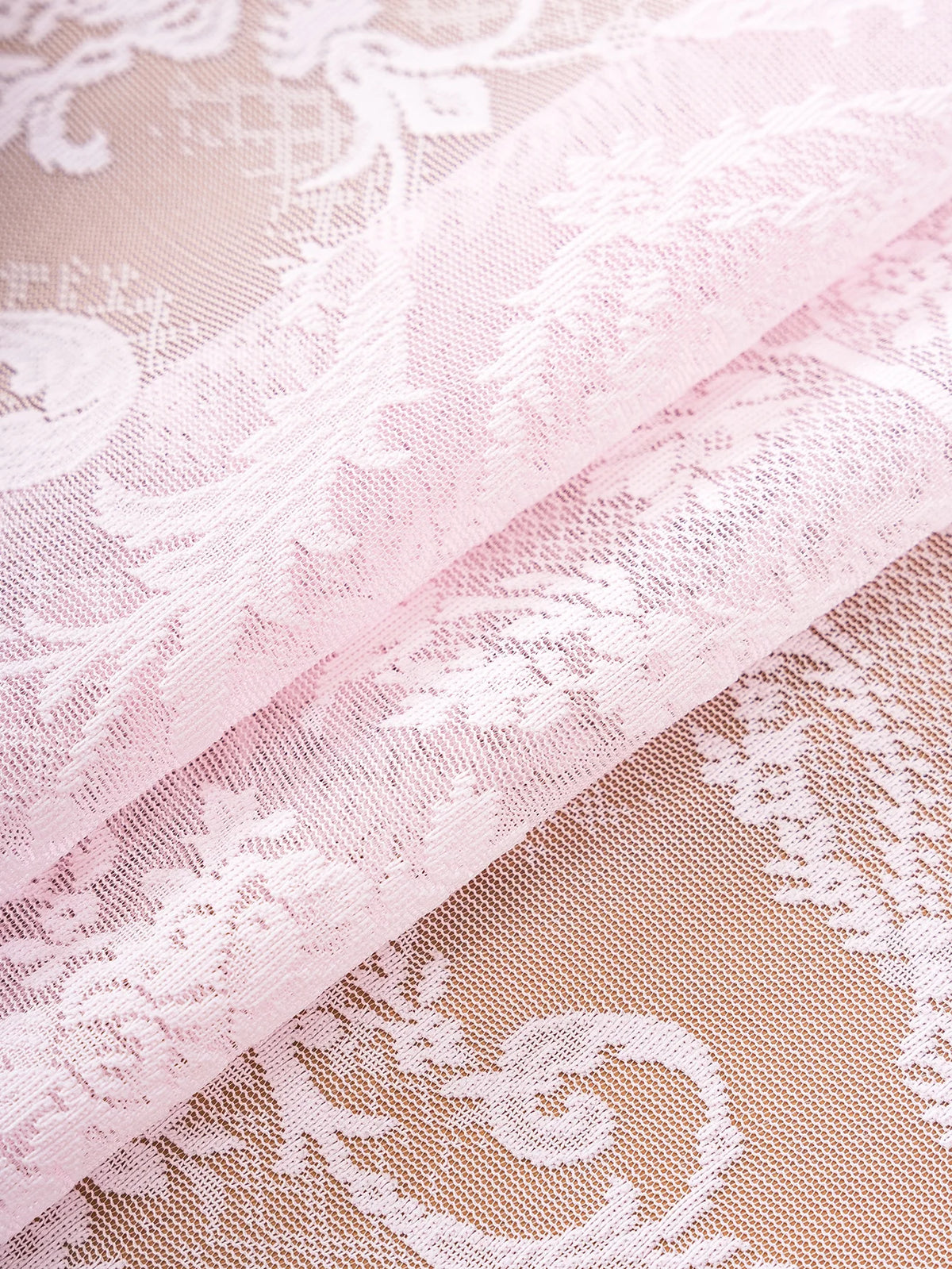 nappe table rose broderie florale semi transparente classique extérieur salon printemps réutilisable machine