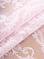 nappe table rose broderie florale semi transparente classique extérieur salon printemps réutilisable machine