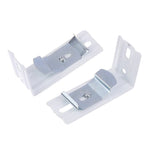 support mural blanc industriel eyelets fixations accroches plats opaques métal montage