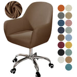 chaise moderne couverture tissu carreaux beige clair protection polyester elasthanne