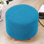 tabouret moderne tissé motifs géométriques rose bleu vert jaune rouge beige