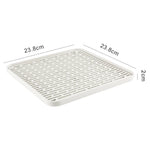 plateau rangement blanc moderne grille petite trous polyesters respectueux environnement portable cuisine