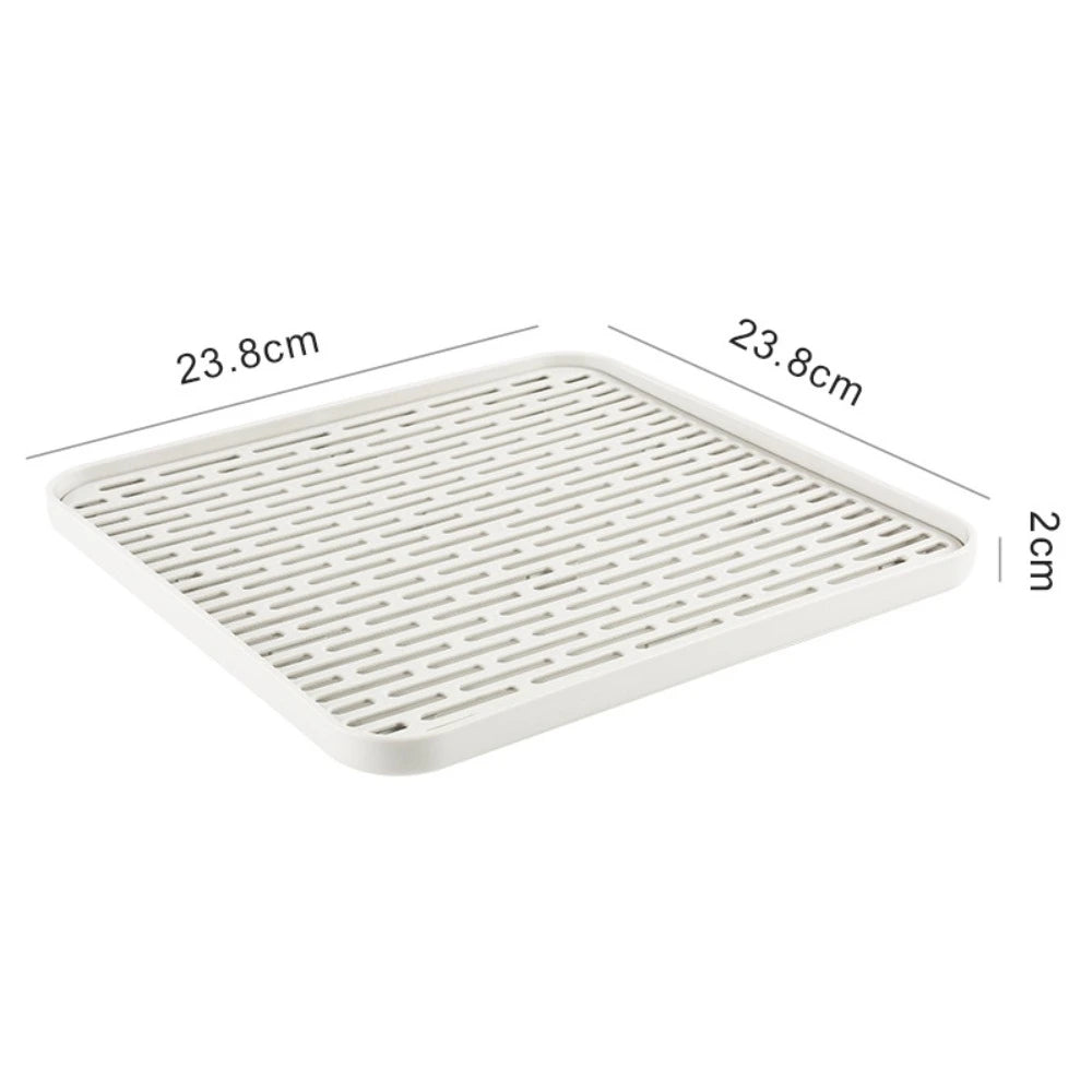 plateau rangement blanc moderne grille petite trous polyesters respectueux environnement portable cuisine