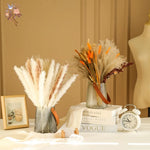 bouquet graminées séchées pampas blondes beiges vases décor maison anniversaire mariage