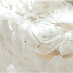 rideau blanc fleur brodé tulle transparent romantique fenêtre française anneaux suspensionhôtel maison pastorale