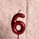 bougies numériques rouge métallisé bougies anniversaire tringle moderne festives numéros