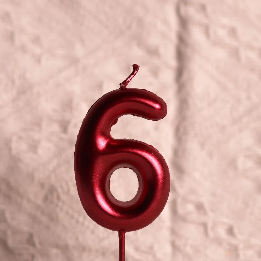 bougies numériques rouge métallisé bougies anniversaire tringle moderne festives numéros