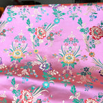 tissu brodé floral polyester opaque noir rose bleu violet traditionnel rapide respirant abrasion 75cm