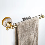 accessoires salle bain doré ornements floraux classique porte serviettes porte roulons fixations