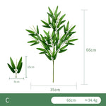 décoration intérieure branche artificielle feuilles eucalyptus vert naturel minimaliste soie 68cm festive maison