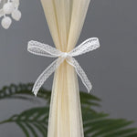 rideau porte décoration dentelle pompons auto adhésif blanc beige violet vertclair