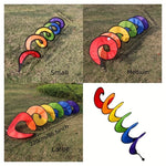 spirale décorative moderne arc ciel rouge orange jaune vert bleu violet small medium large