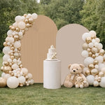 rideau arqué beige rayures verticales moderne mariage anniversaire durable lavable gestion facile