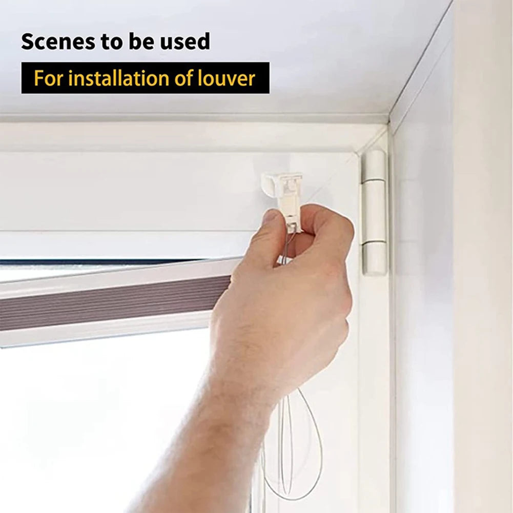 rideau volets blanc moderne accessoires réparation clips adhésifs pièces 24 pièces transparents