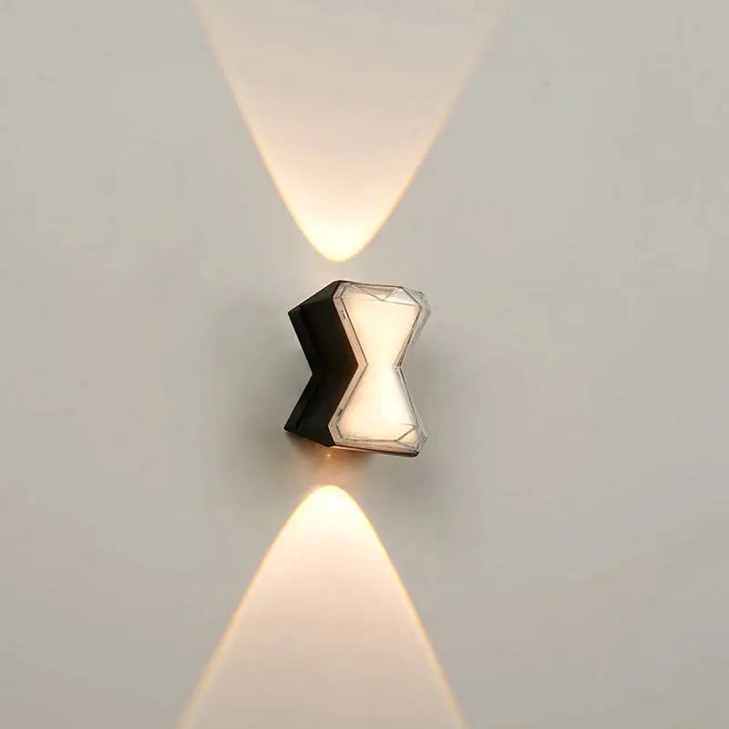 applique murale moderne effet diamant noir géométrique diffuseuse lumière salon chambre