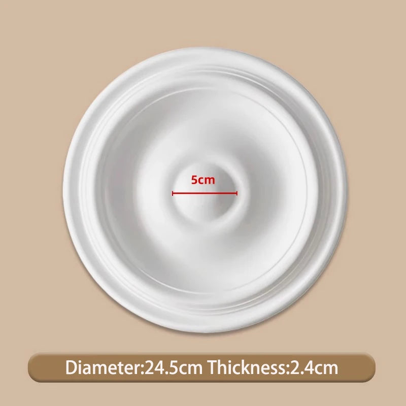 décoratif blanc ornements floraux classique 50cm diamètre 2.8cm épaisseur