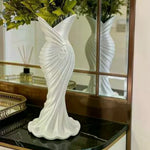 vase moderne résine blanc vert rose plissé minimalisteOpaque maison mariageDecoration